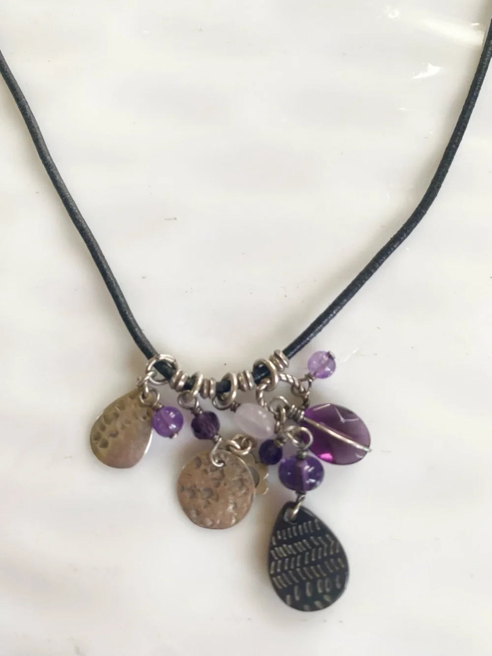 Silpada Sterling and Amethyst “cha-cha”Necklace N1788 - Picture 6 of 7